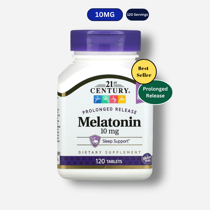 front image of 21st century melatonin 10mg prolonged release