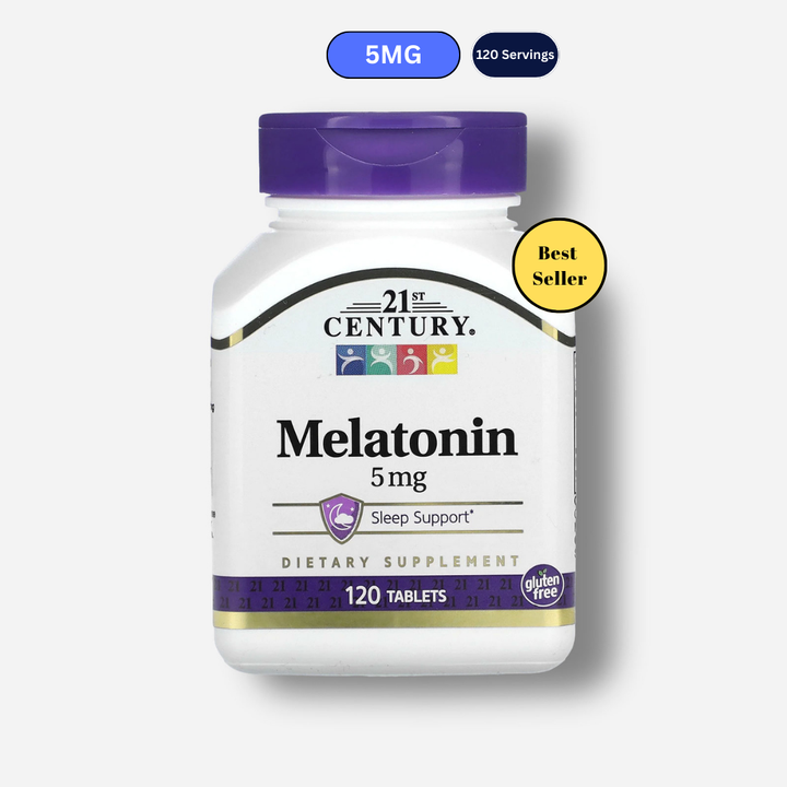 front image of 21st century melatonin 5mg