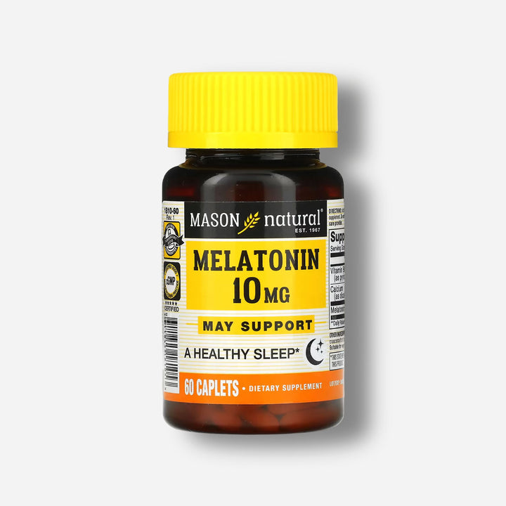 The front image of Mason Natural Melatonin 10mg