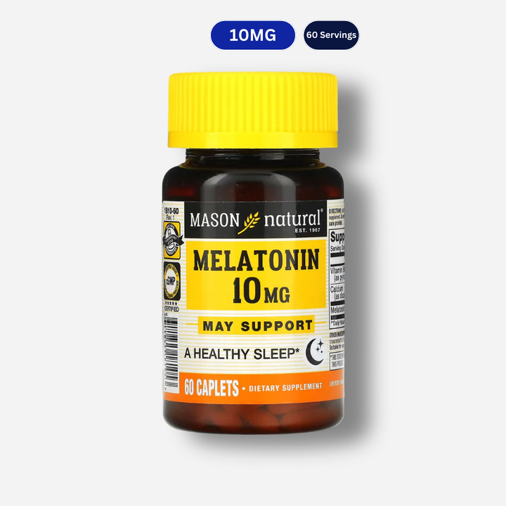 The front image of mason natural melatonin 10mg