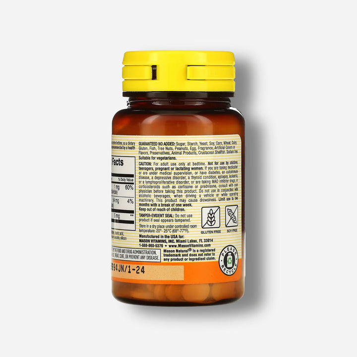 The information of Mason Natural Melatonin 5mg