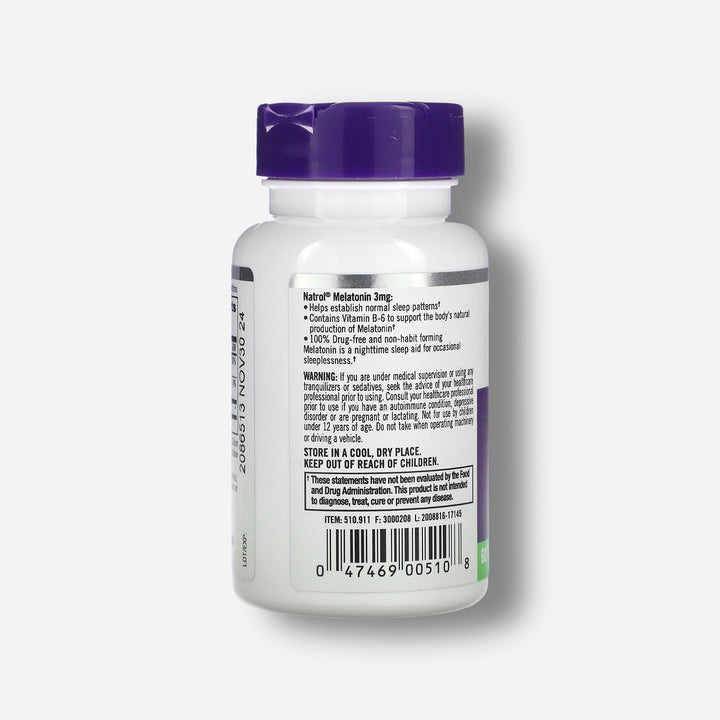 The information of Natrol Melatonin 3mg