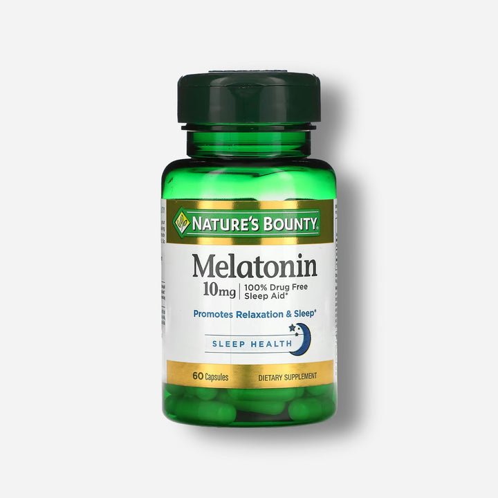 The front images of Natures Bounty Melatonin 10mg