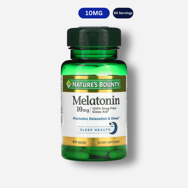 the front image of nature's bounty melatonin 10mg