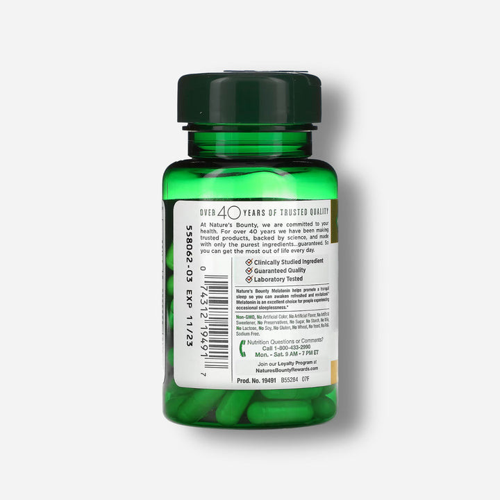 The information of Natures Bounty Melatonin 10mg