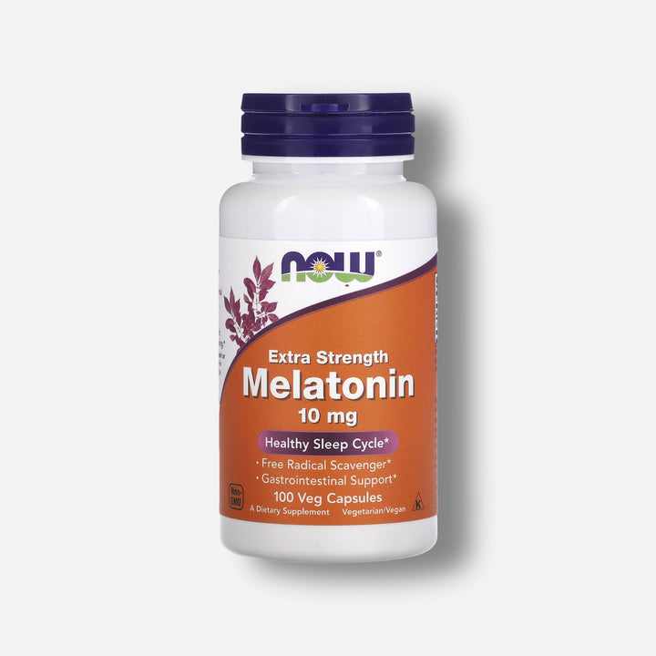 The front image of Now Foods Melatonin 10mg