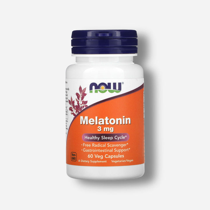 The front image of Now Foods Melatonin 3mg