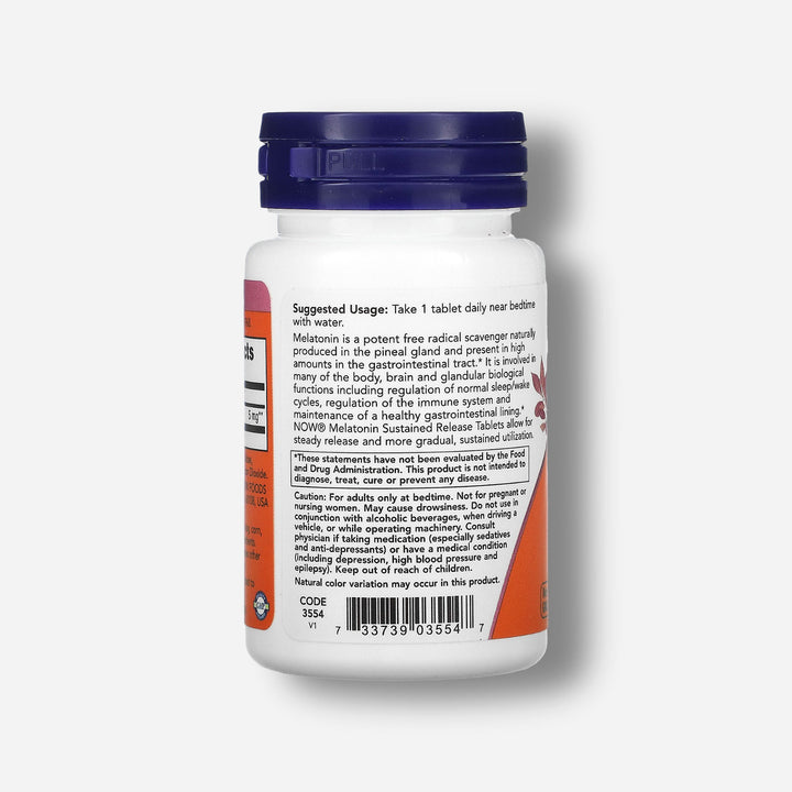 The information of Now Foods Melatonin 5mg Sustained Release