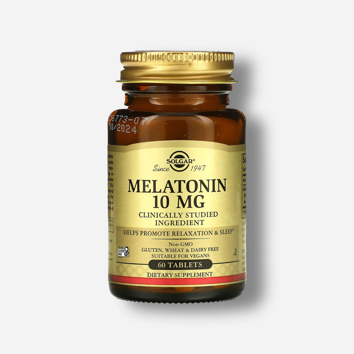 The front image of Solgar Melatonin 10mg