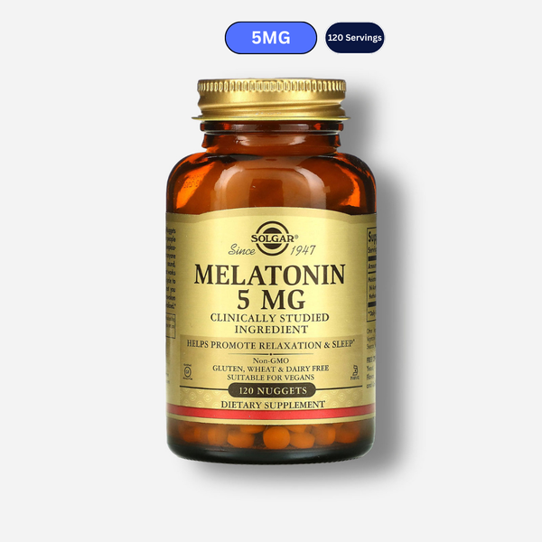 The front image of Solgar Melatonin 5MG