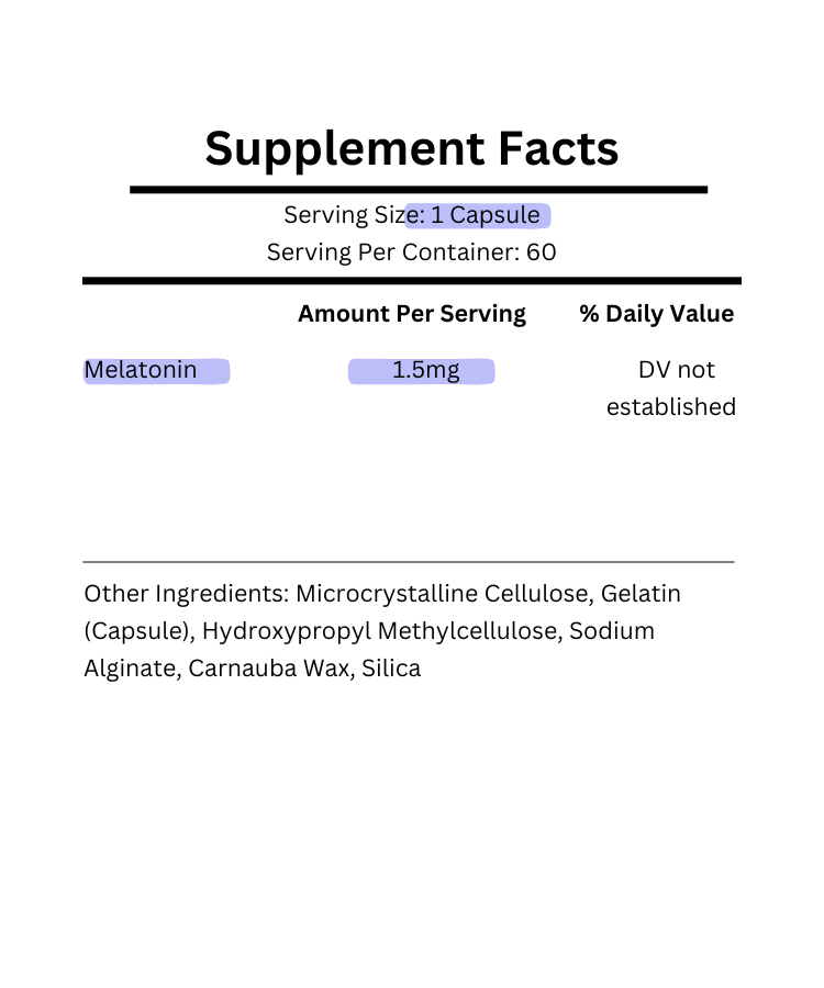 supplement facts for life extension IR/XR