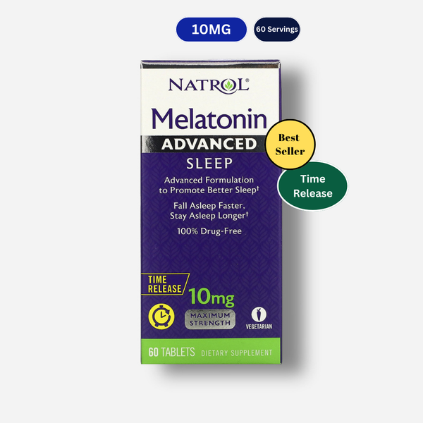 The front image of natrol melatonin time release 10mg 60 tablets