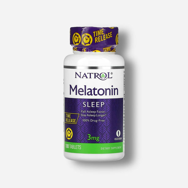 The front image of natrol melatonin time release 3mg