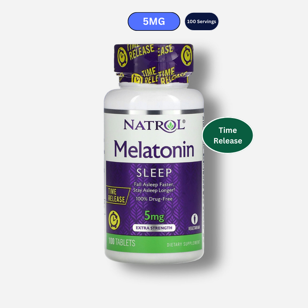 The front image of natrol melatonin time release 5mg