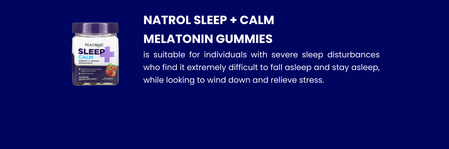 supplement facts for natrol sleep+calm melatonin gummies