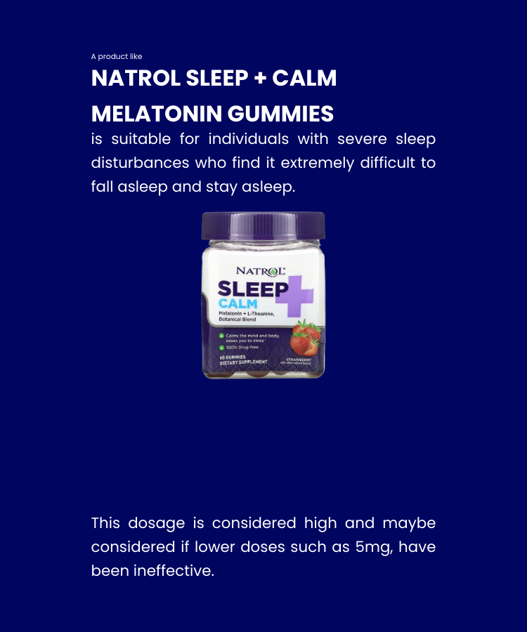 supplement facts for natrol sleep+calm melatonin gummies